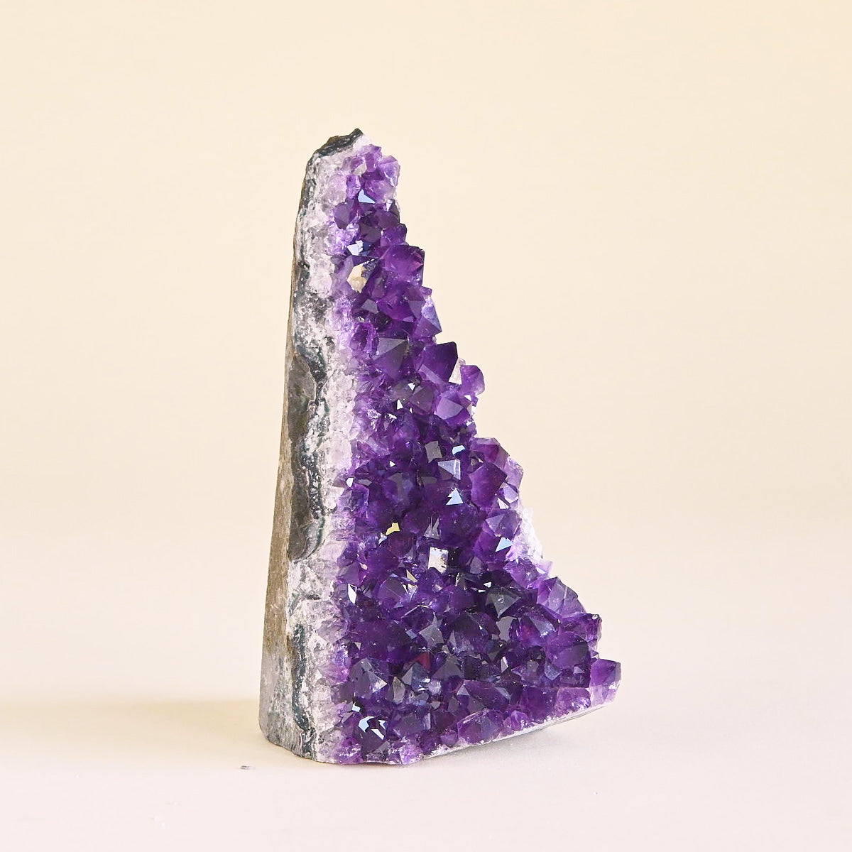 Natural Amethyst Geode with Cut Base - Large Purple Crystal Cluster for Home Decor, Meditation & Healing - Perfect for Living Room, Office or Gift