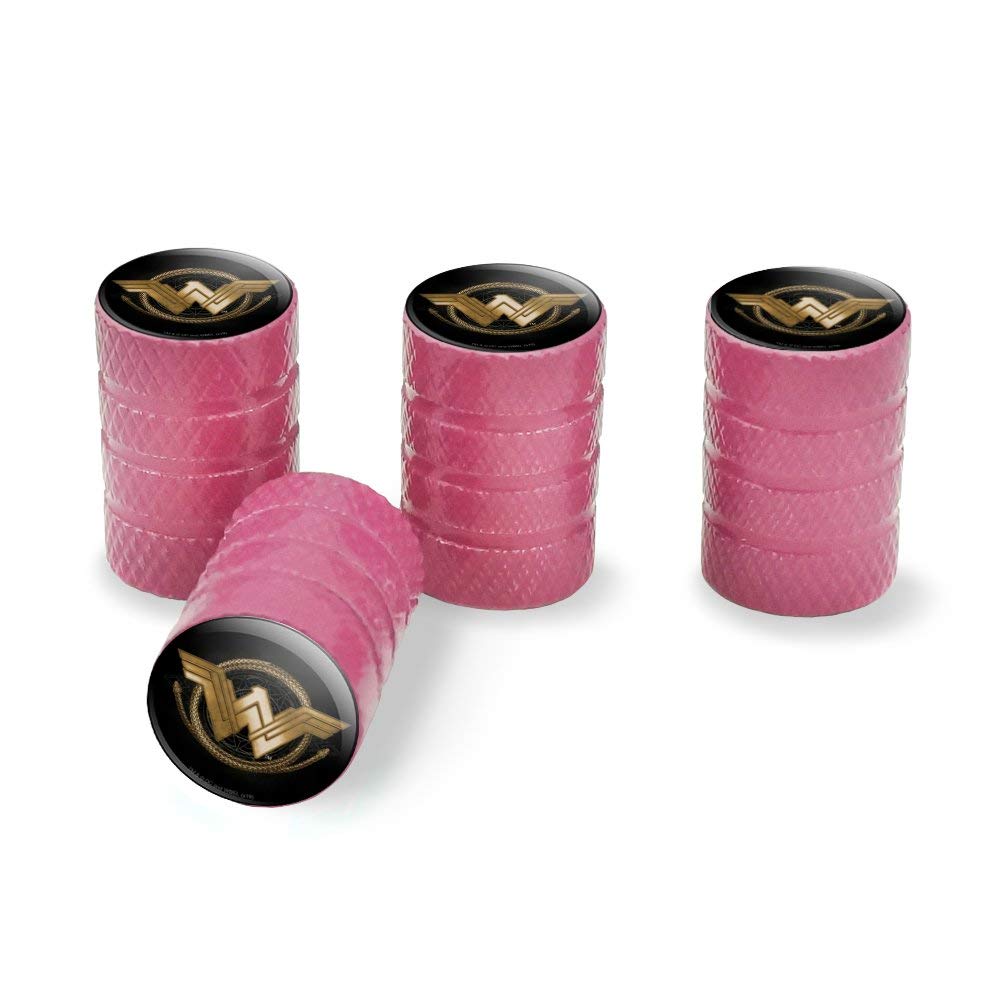 Wonder Woman Movie Golden Lasso Logo Aluminum Valve Stem Caps for Car Wheels - DC Comics Superhero Accessories for Tire Rim Decoration & Customization (Perfect for Cosplay, Car Shows & Superhero Fans)