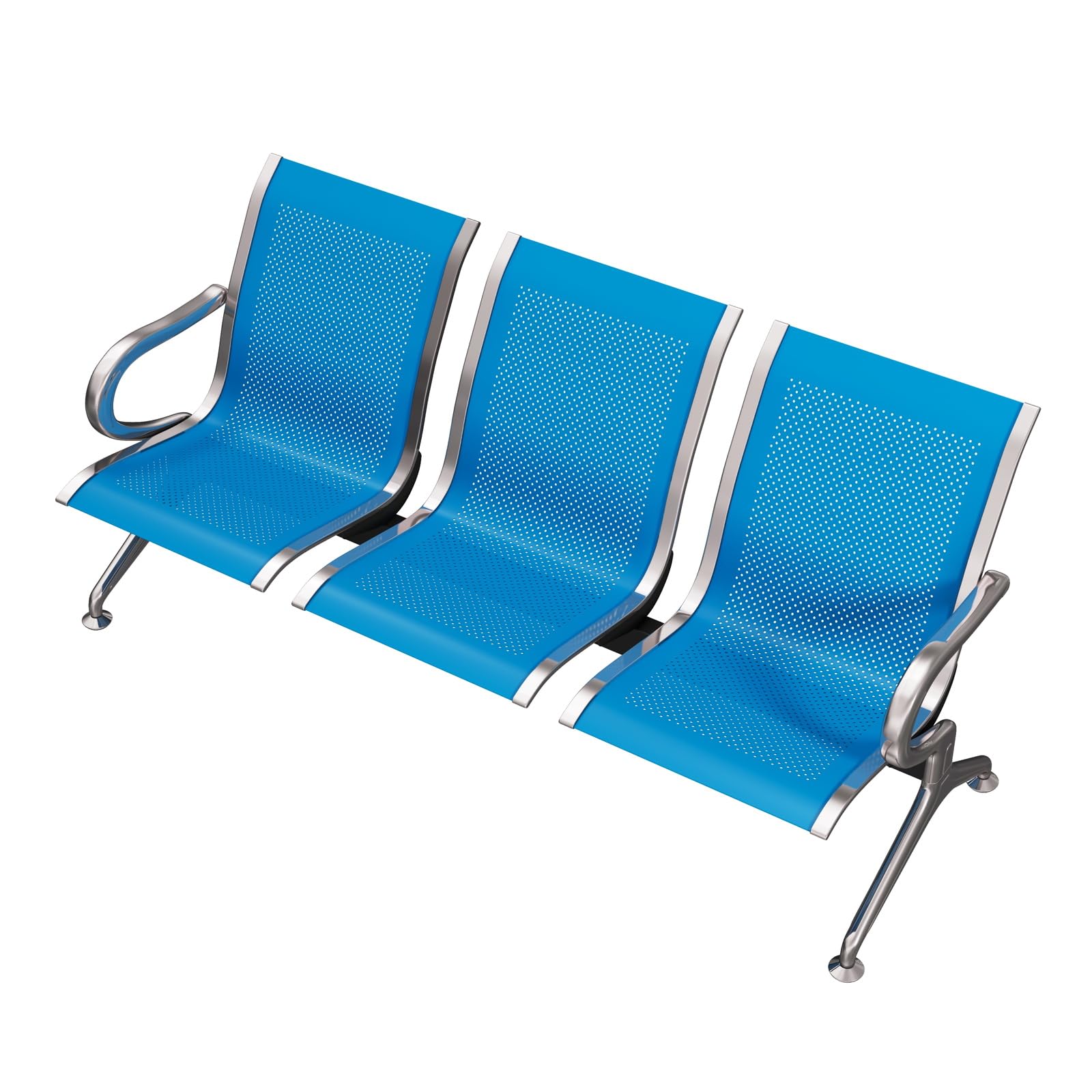Kinbor Reception Bench with Arms - Durable Waiting Area Seating for Airport, Office, Bank, Hospital & Barbershop - Perfect for Lobbies, Waiting Rooms & Public Spaces
