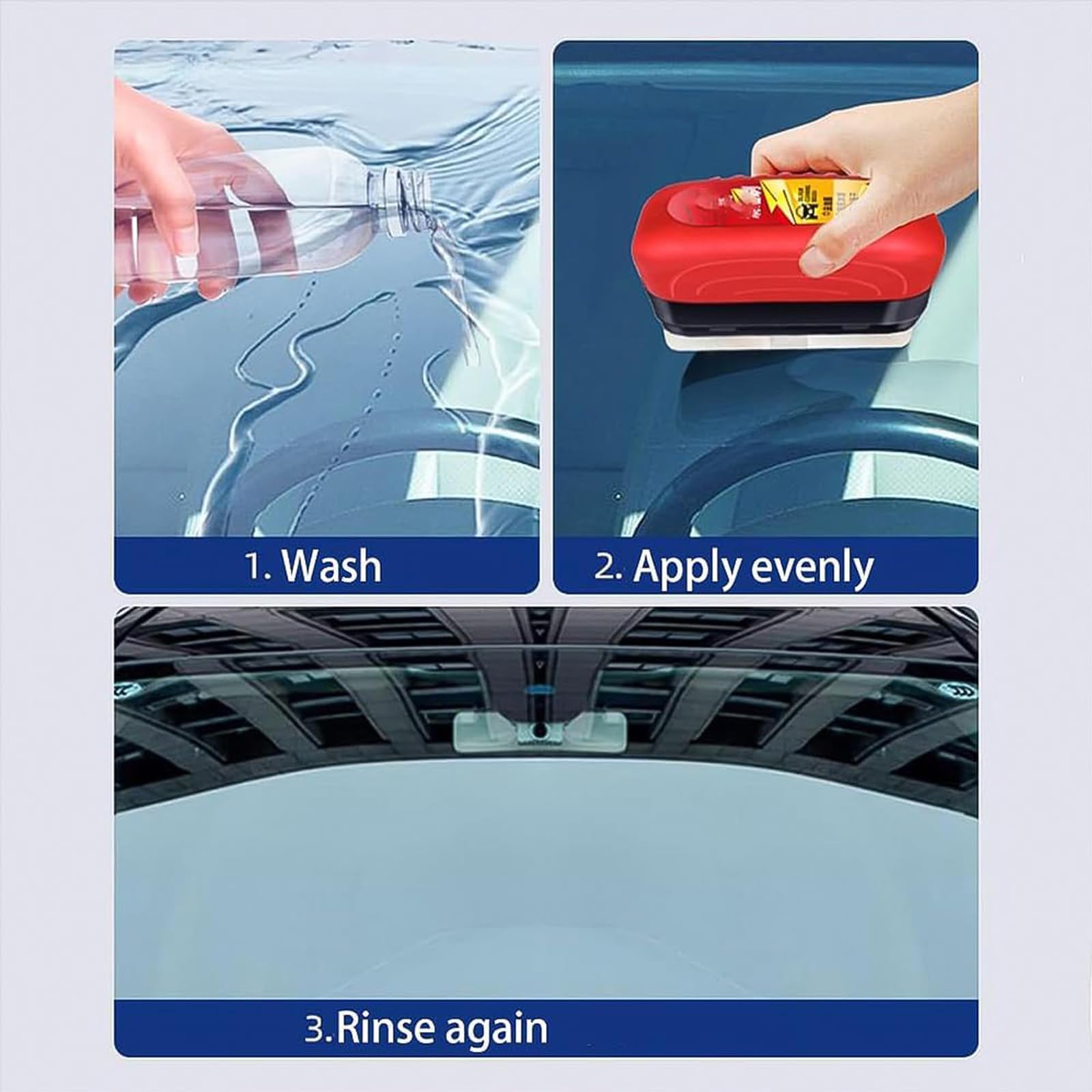 **ARHDCOMPULY Automotive Oil Film Cleaning Brush - 3 Pack Windshield Glass Coating Cleaner for All Vehicles - Perfect for Car Detailing & Windshield Maintenance**