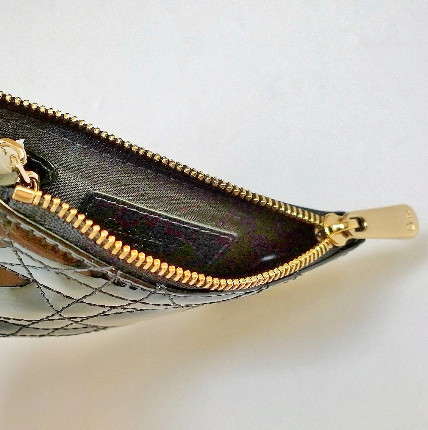 Dior Black Patent Leather Card Wallet with Lady Dior Letter Charm - New in Box | Perfect Gift for Women, Luxury Fashion Accessory for Parties & Special Occasions