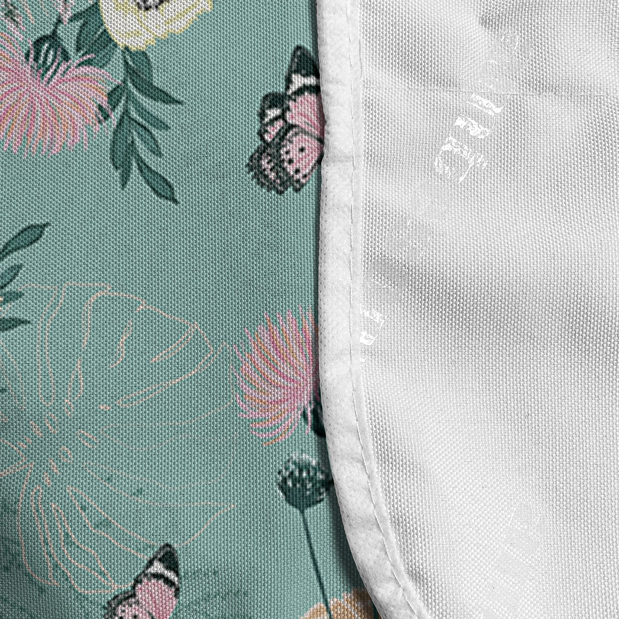 Lunarable Waterproof Microwave Cover with Floral Butterfly Design - 36