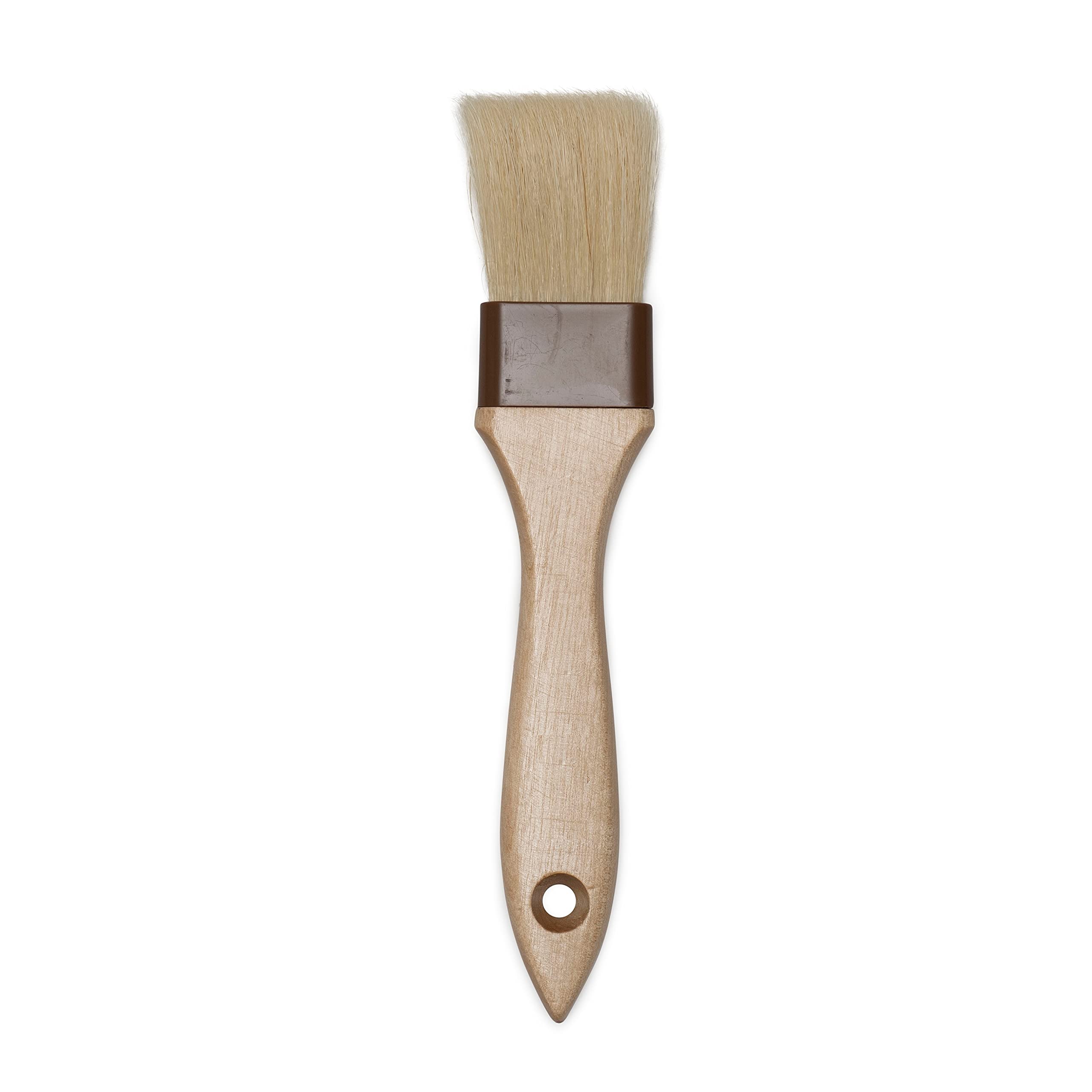 Premium Natural Boar Bristle Pastry Brush with Hardwood Handle - Ideal for Basting Oil, Marinades, BBQ Sauce & Butter - Perfect for Baking, Grilling & Cooking (2-Pack, 2.5 Inch) | Great for Thanksgiving Turkey, Holiday Baking & Summer BBQ Parties