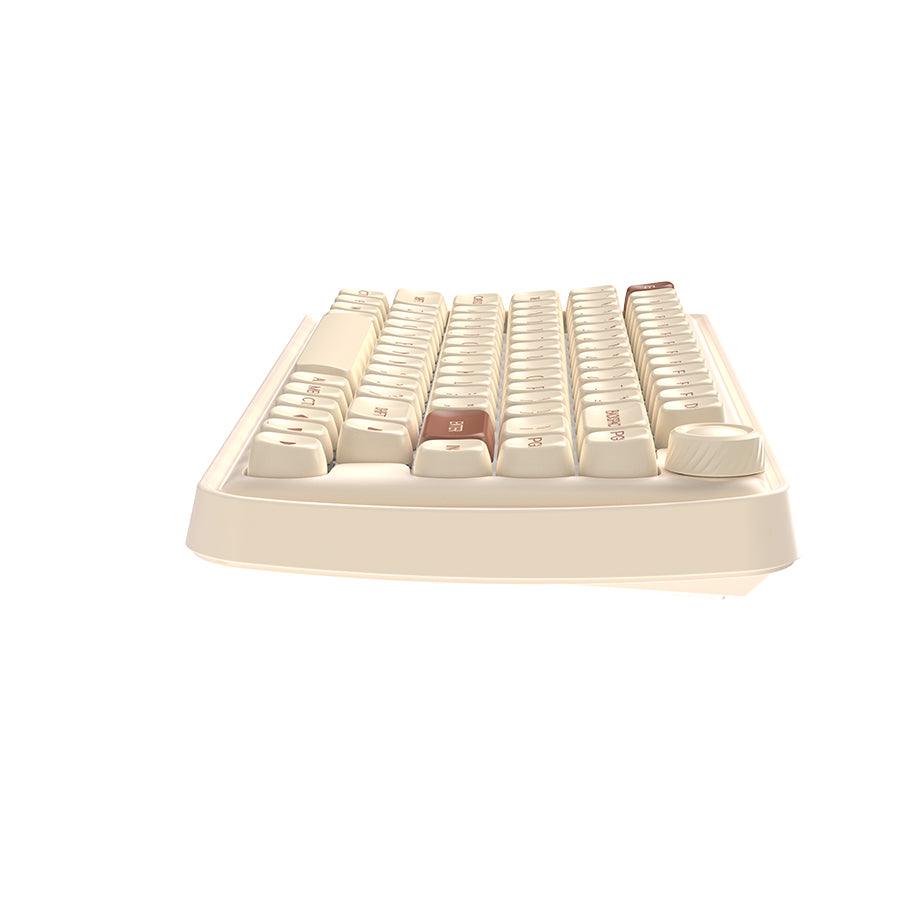 DAREU Z82 Sugar Cube 60% Compact Wireless Mechanical Keyboard - Hot Swappable, RGB Backlit, Bluetooth 5.0 for Gaming & Office Work (White) | Perfect for Typing, Programming, and Esports