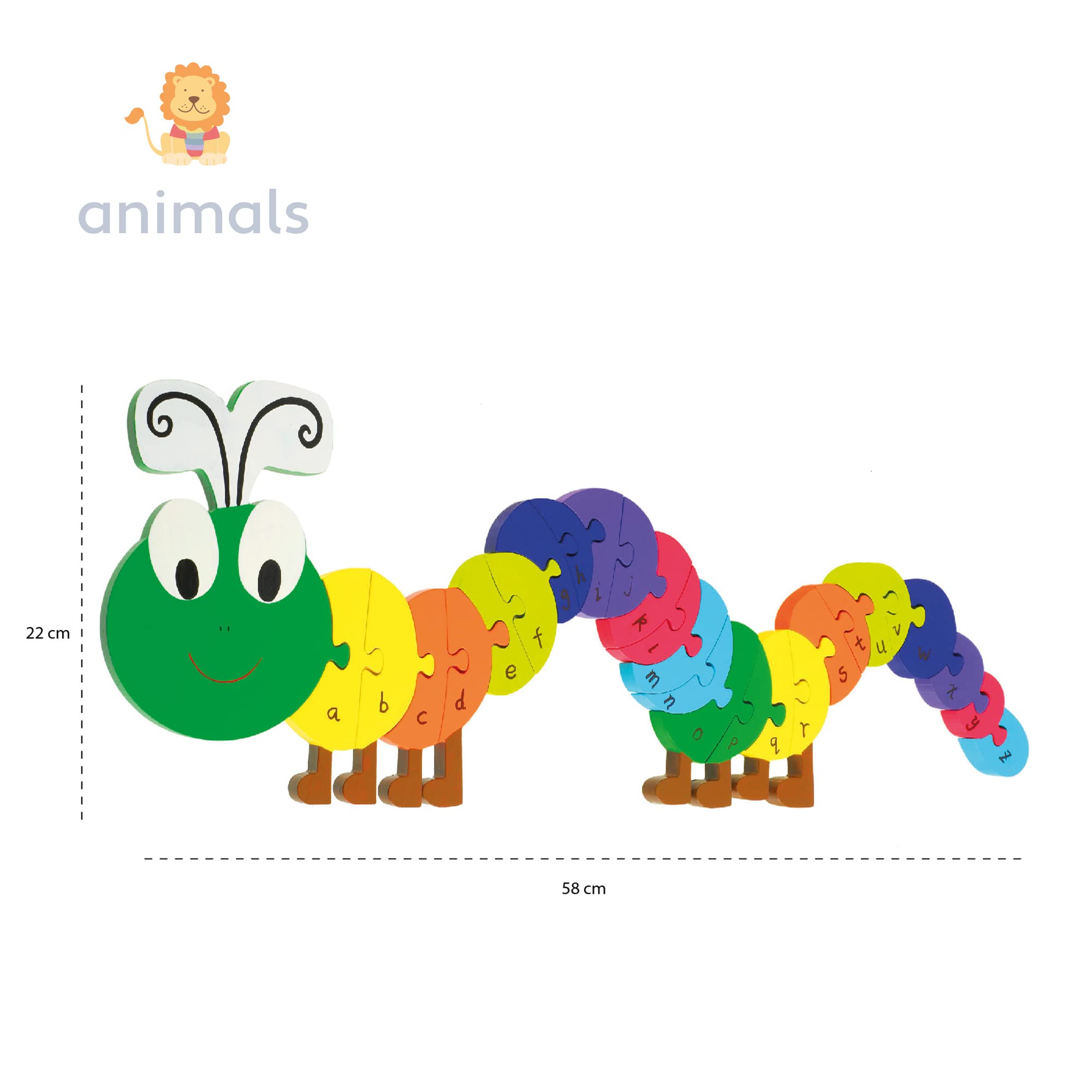 Educational Caterpillar Alphabet Puzzle for Kids - ABC Learning Toy for Toddlers & Preschoolers - Perfect for Classroom, Homeschooling & Early Childhood Development