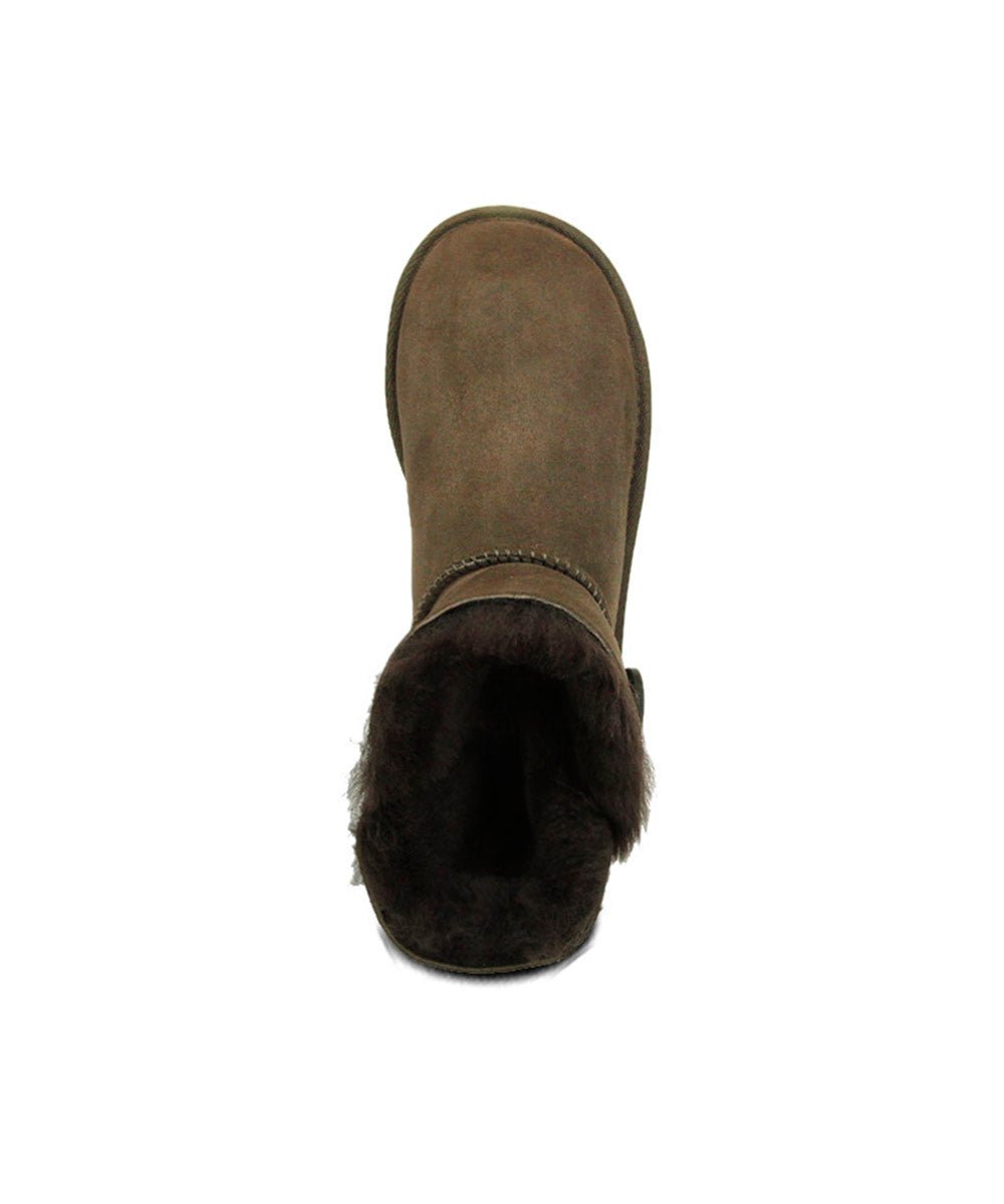 Women's UGG Premium Short Button Boots - Warm Winter Snow Boots for Women | Cozy & Stylish Ankle Boots for Cold Weather, Outdoor Activities & Casual Wear