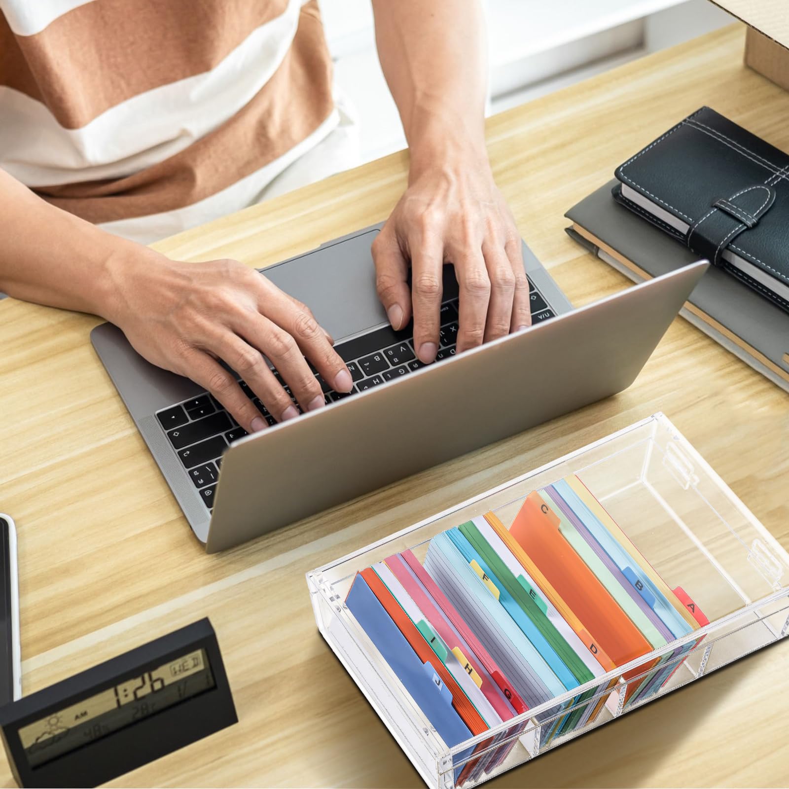 Clear Acrylic Index Card Holder - 3