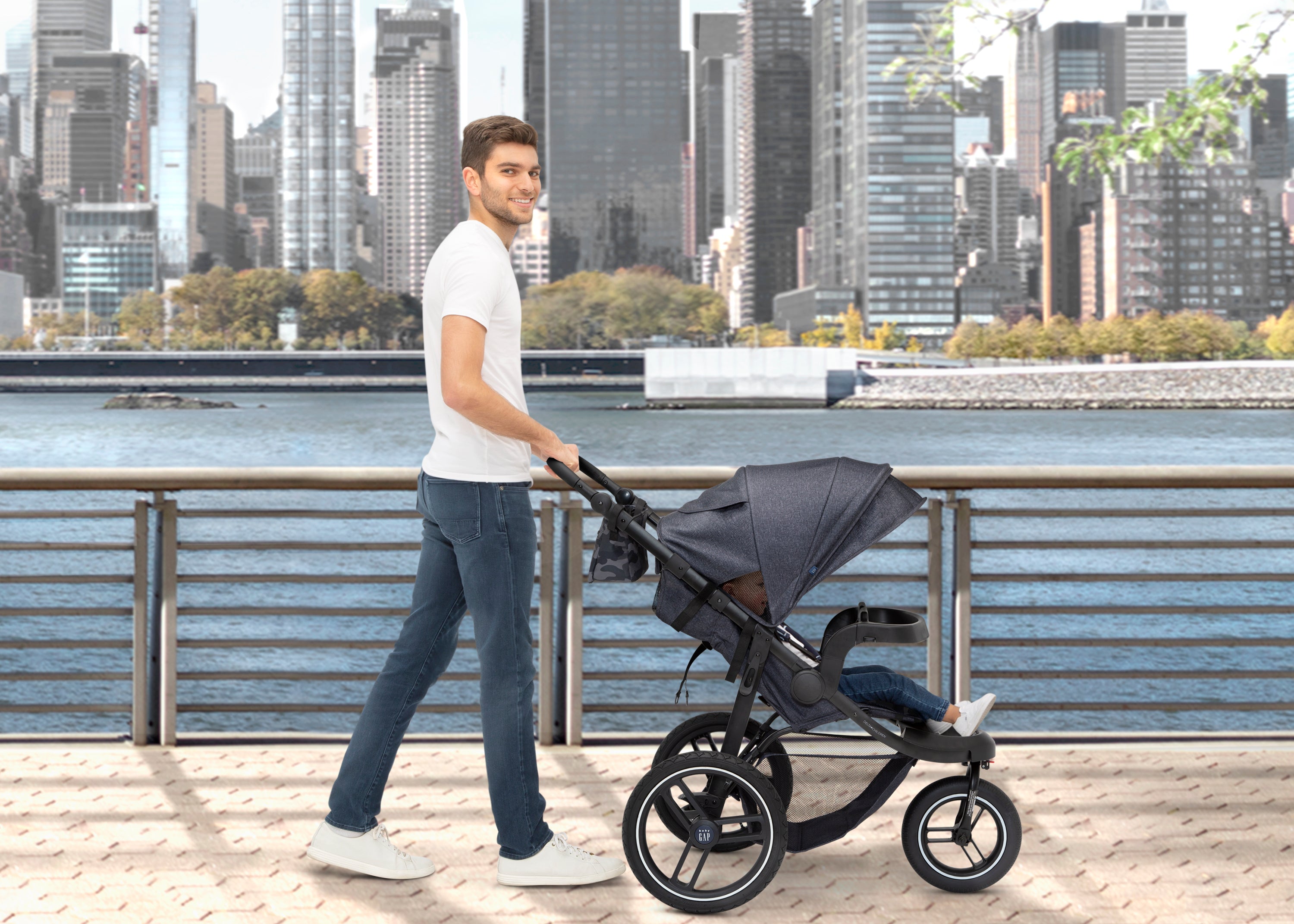 BabyGap Trek Lightweight Jogging Stroller for Infants & Toddlers - Perfect for Running, Walking & Outdoor Adventures