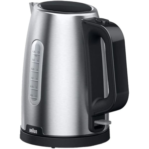 Braun WK1500BK 1.7L Electric Kettle - 2200W Fast Boiling, Black - Perfect for Home, Office & Tea/Coffee Brewing