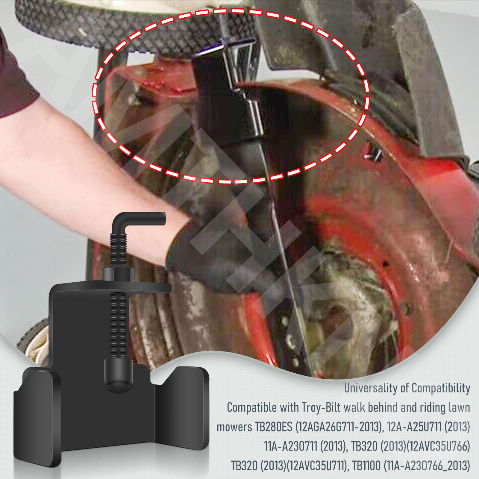 Heavy Duty Lawn Mower Blade Removal Tool 490-850-0005 - Universal Compatible with Riding & Walk-Behind Mowers (Single/Twin Blade) | Easy Blade Replacement & Maintenance for Home Lawn Care