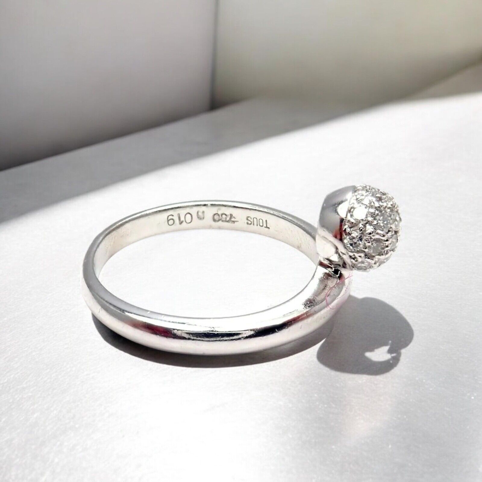 18K White Gold Diamond Ring by Tous - 5.25 Carat Elegant Jewelry for Engagement, Wedding & Anniversary Gifts