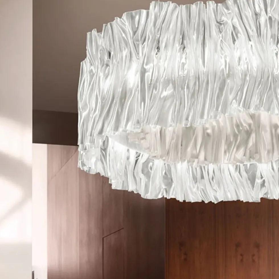 Modern Wave-Shaped Pendant Light for Living Room - Sleek Ceiling Lighting Fixture for Dining Room, Bedroom, and Home Decor