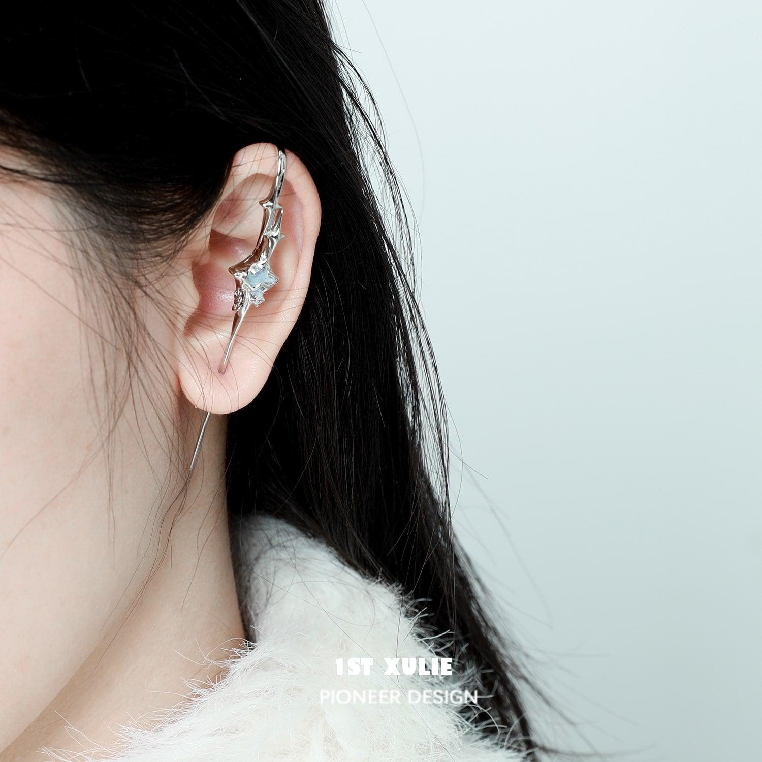 18K Platinum Plated Wool Needle Earrings for Cartilage Piercing - Hypoallergenic Body Jewelry for Women & Men - Perfect for Everyday Wear, Parties & Special Occasions