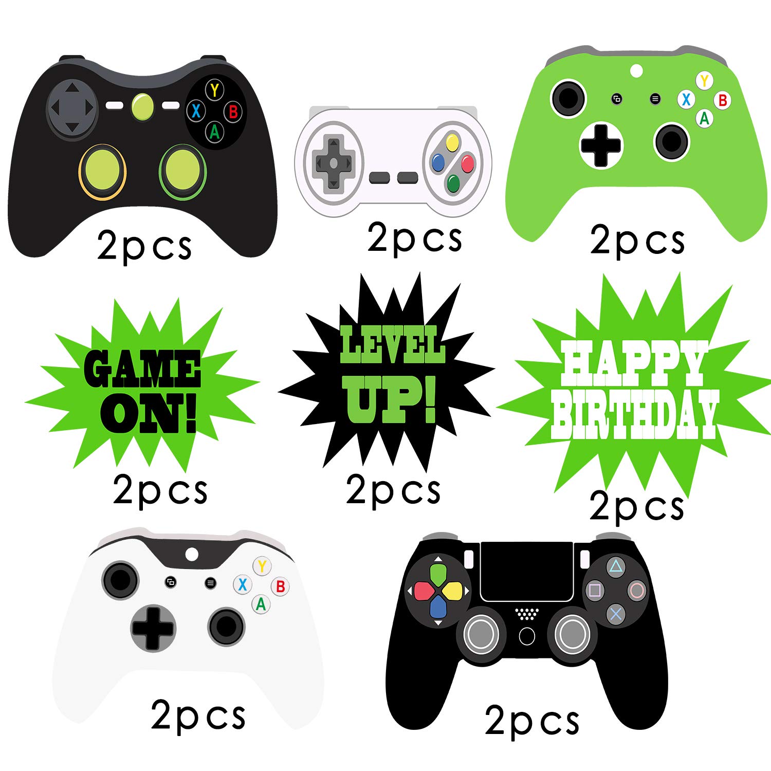 48Pcs Video Game Party Decorations - Game On Hanging Swirls & Balloons for Gaming Themed Birthday, Baby Shower & Room Decor | Perfect for Gamers & Game Lovers