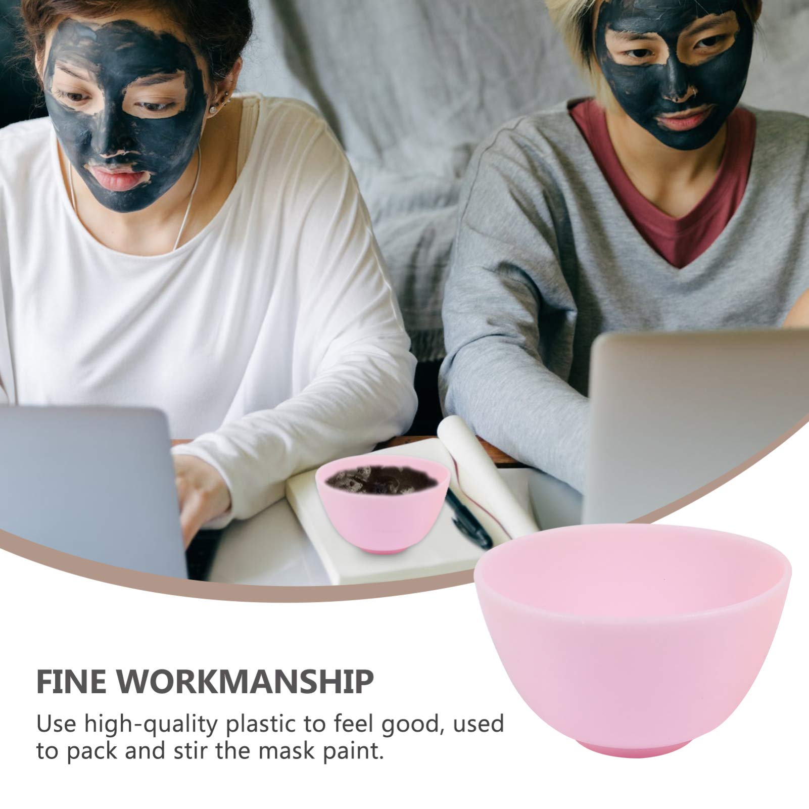 HEALLILY 5-Piece Silicone Mask Mixing Bowl Set for DIY Facial Masks - Reusable Beauty Tool for Skincare, Spa, and Home Use - Perfect for Mixing Clay, Charcoal, and Sheet Masks
