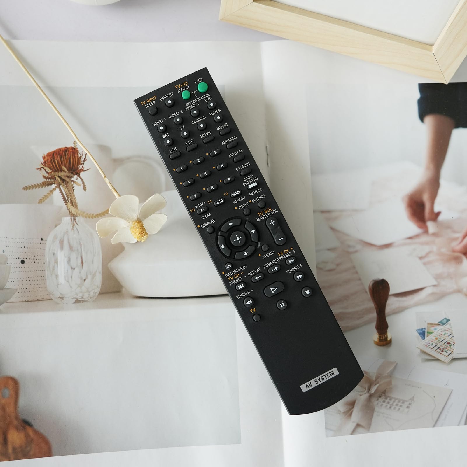 Universal Remote Control Compatible with Sony STR-DG800, RM-AAP023, STR-DA3500ES, STR-DA3600ES - Replacement for Sony Surround Sound AV Receiver - Perfect for Home Theater & Entertainment Systems