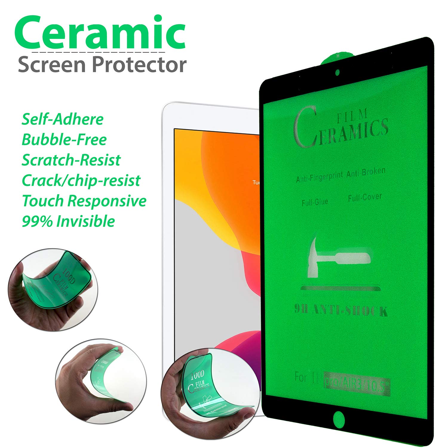 Premium Clear Flexible Ceramic Screen Protector for iPad 10.5