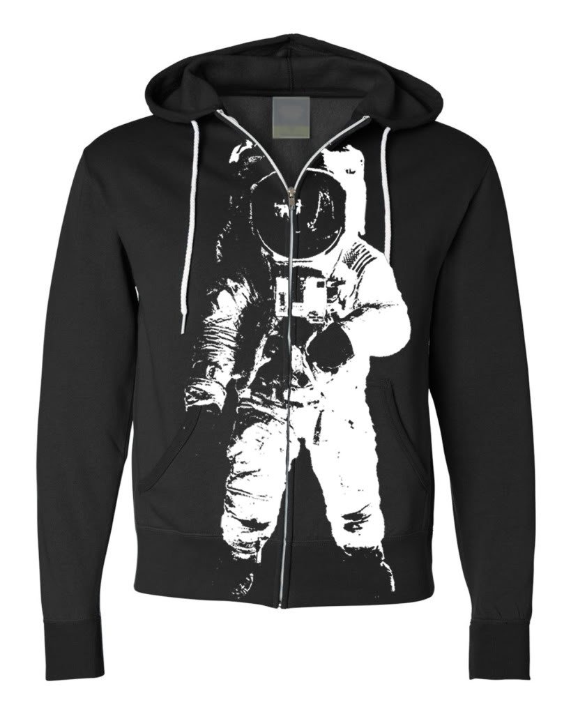 Astronaut on Moon Print Hoodie - White & Color Options - Space Themed Sweatshirt for Men | Perfect for Casual Wear, Space Enthusiasts & Gift Giving