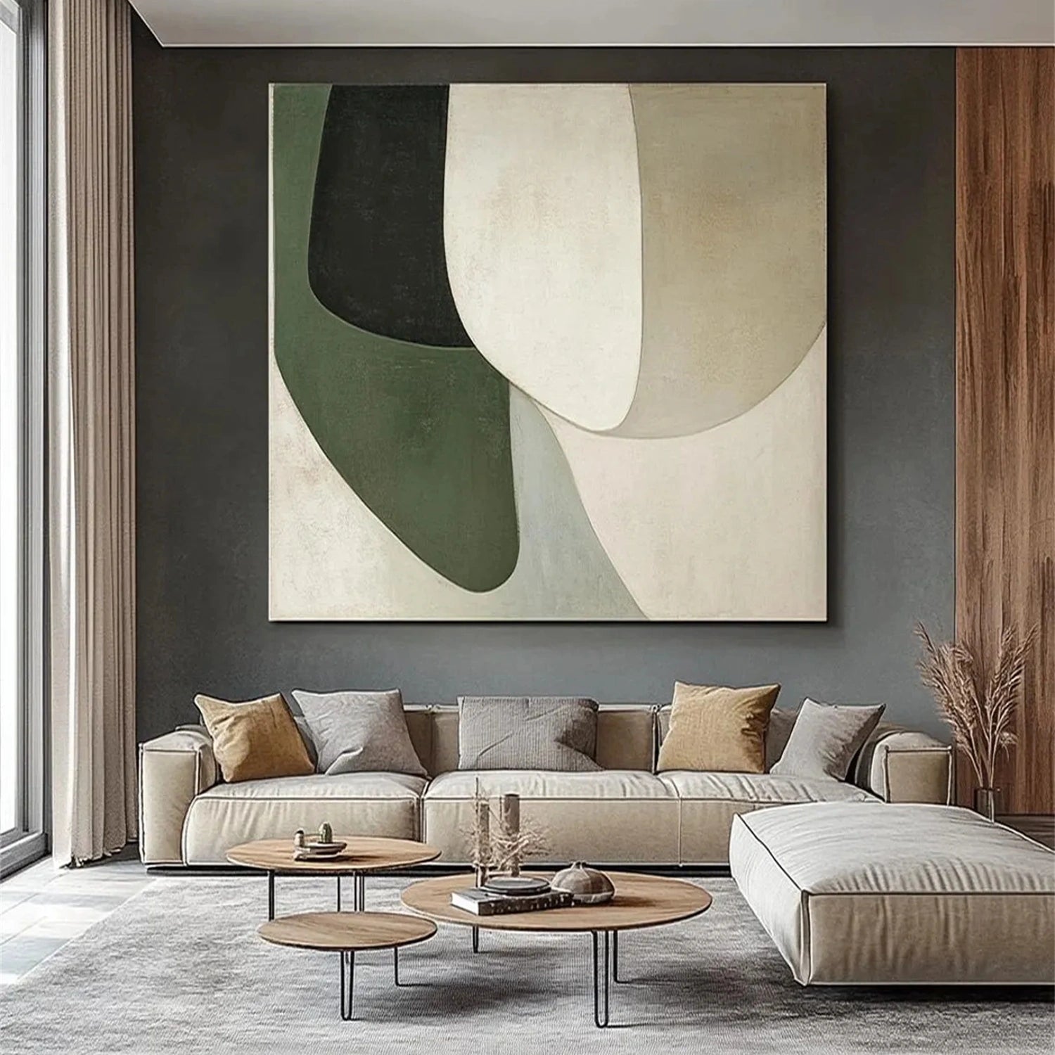 Blue & Green Abstract Wall Art Print #BG092 - Modern Home Decor for Living Room, Bedroom & Office
