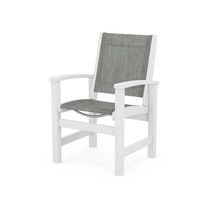 POLYWOOD Coastal Dining Chair - Weather-Resistant Outdoor Furniture, All-Weather Adirondack Chair for Patio, Deck, Garden & Poolside - Perfect for Backyard, Beach House & Waterfront Dining