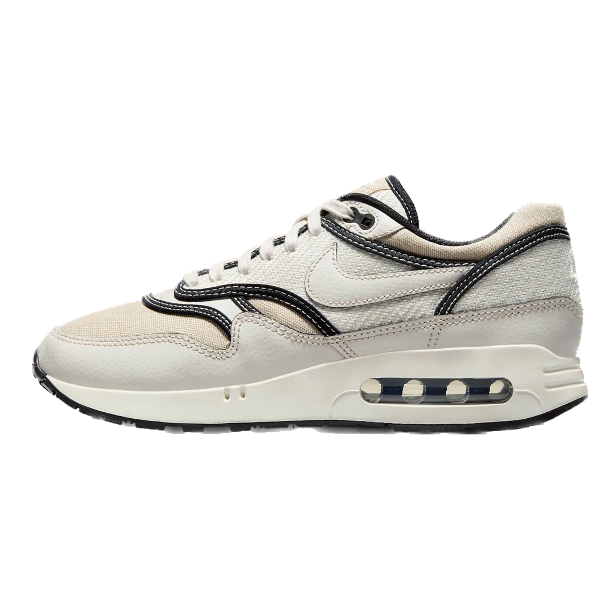 Nike Air Max 1 '86 OG Big Bubble Sneakers - White & Black Retro Running Shoes for Men | Comfortable Athletic Footwear for Jogging, Gym Workouts and Casual Wear