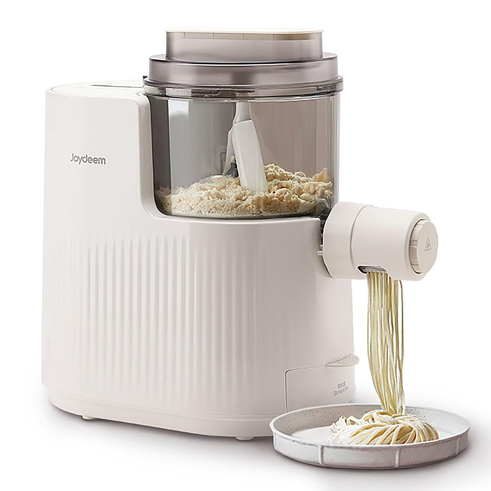 Joydeem Automatic Electric Pasta Maker Machine with Dough Function - 7 Stainless Steel Discs for Spaghetti, Fettuccine & More - 750g/26.5Oz Capacity (JD-NL21) - Perfect for Italian Cuisine, Home Cooking & Restaurant Use