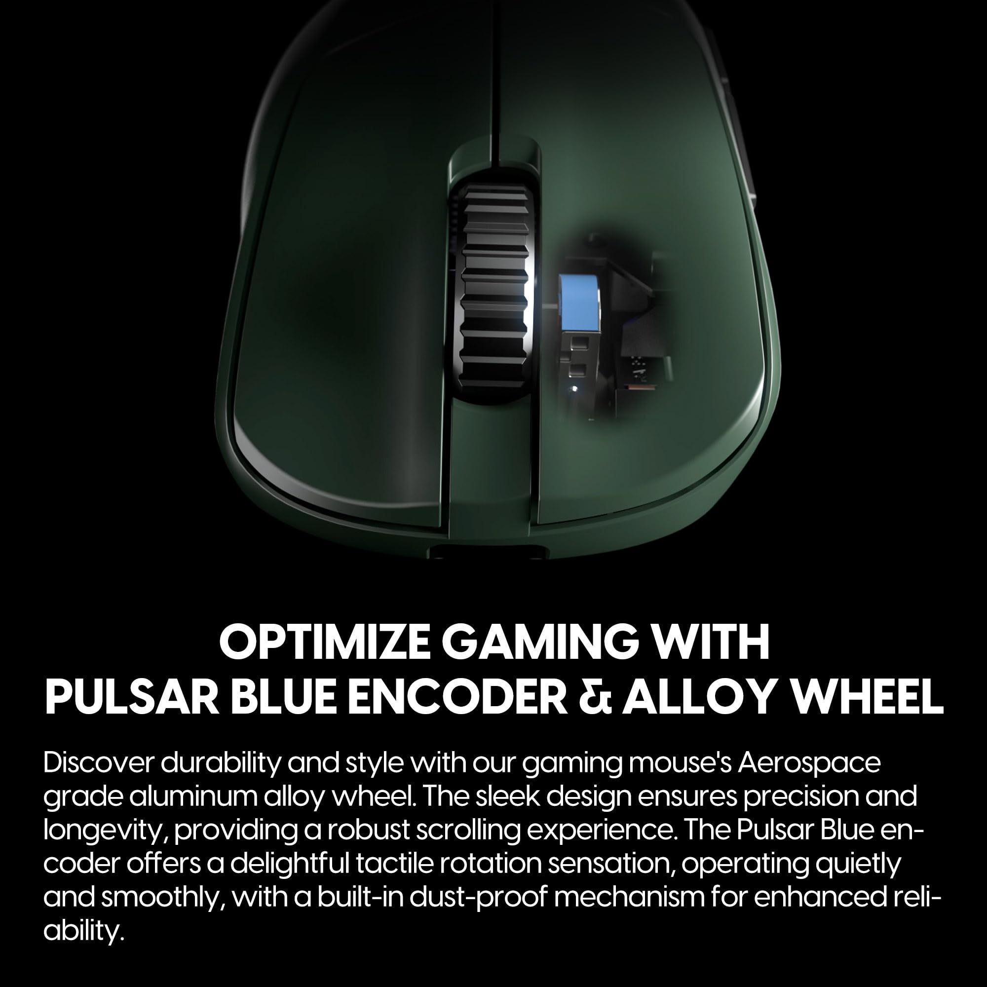 Pulsar Xlite V3 ES Wireless Gaming Mouse - 65g Lightweight, Right-Handed, OLED Display, 4K Dongle, 2.4GHz, 4K/8K Polling Rate, PAW3395 26K DPI Sensor, 100H Battery Life (Green) - Perfect for FPS, MOBA & Esports Gaming