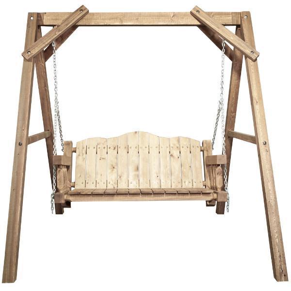 Homestead A-Frame Lawn Swing - Heavy Duty Outdoor Garden Swing for Patio, Backyard, and Porch Relaxation
