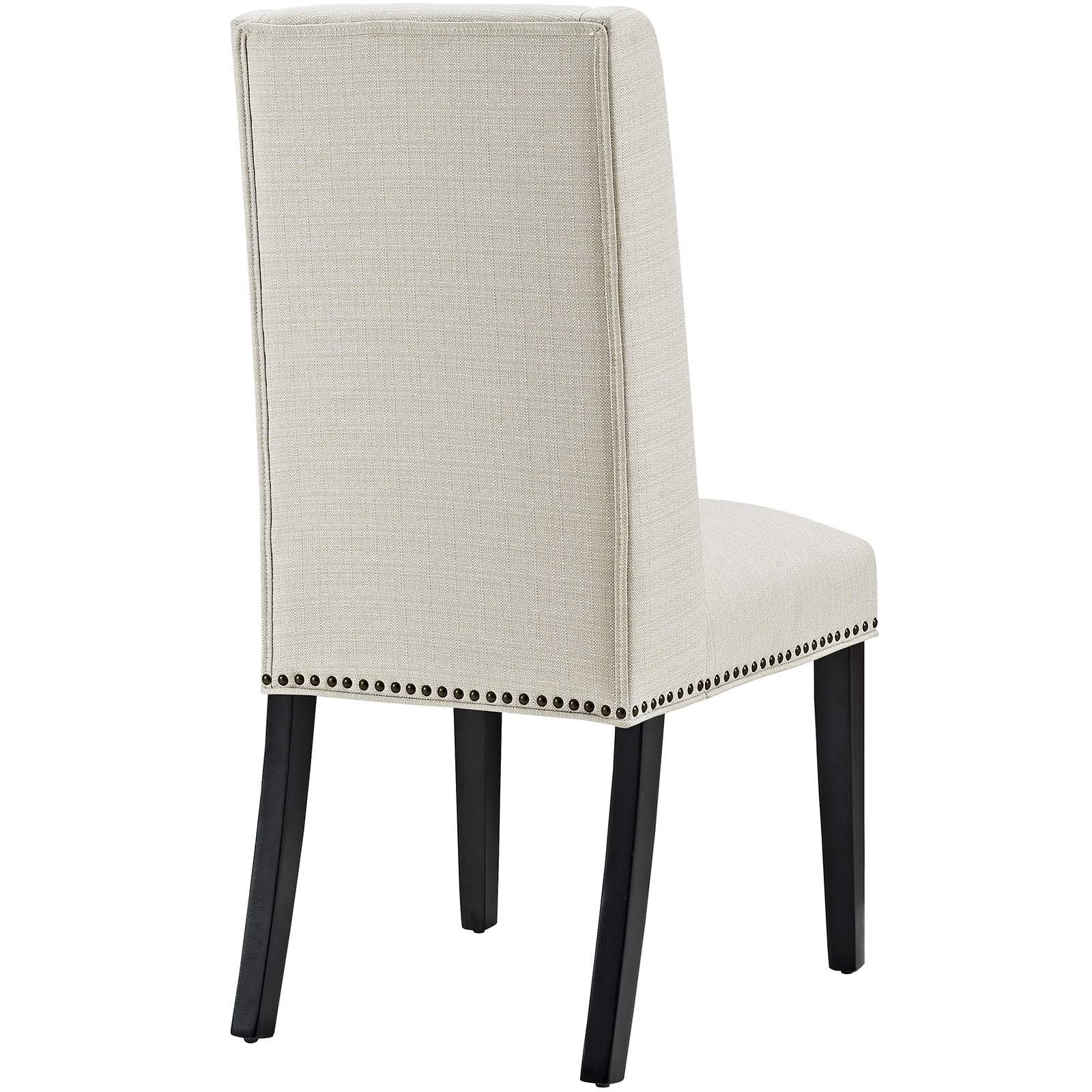 Modern Contemporary Urban Design Fabric Dining Chairs, Set of 2 Beige Kitchen Side Chairs for Dining Room, Living Room & Breakfast Nook