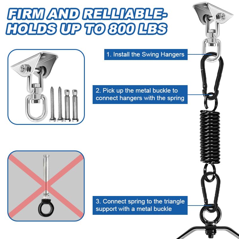 Heavy Duty 360 Degree Rotating Sex Swing with Adjustable Straps & Soft Pads - BDSM Bondage Swing for Couples, Indoor Ceiling Mounted Adult Toy - Perfect for Spicing Up Bedroom Play & BDSM Scenes