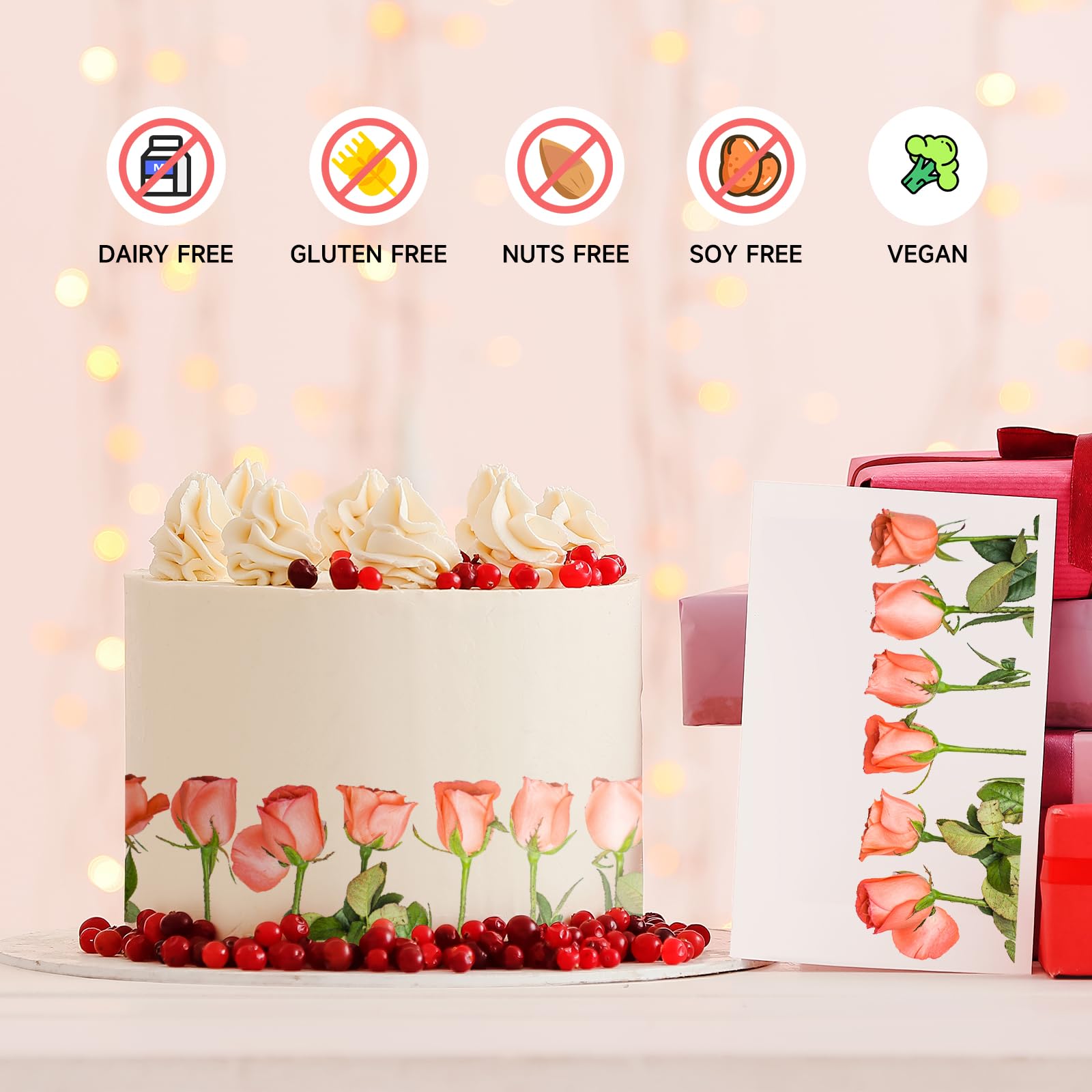 Edible Cake Topper Paper - 25pcs A4 Size (11.7