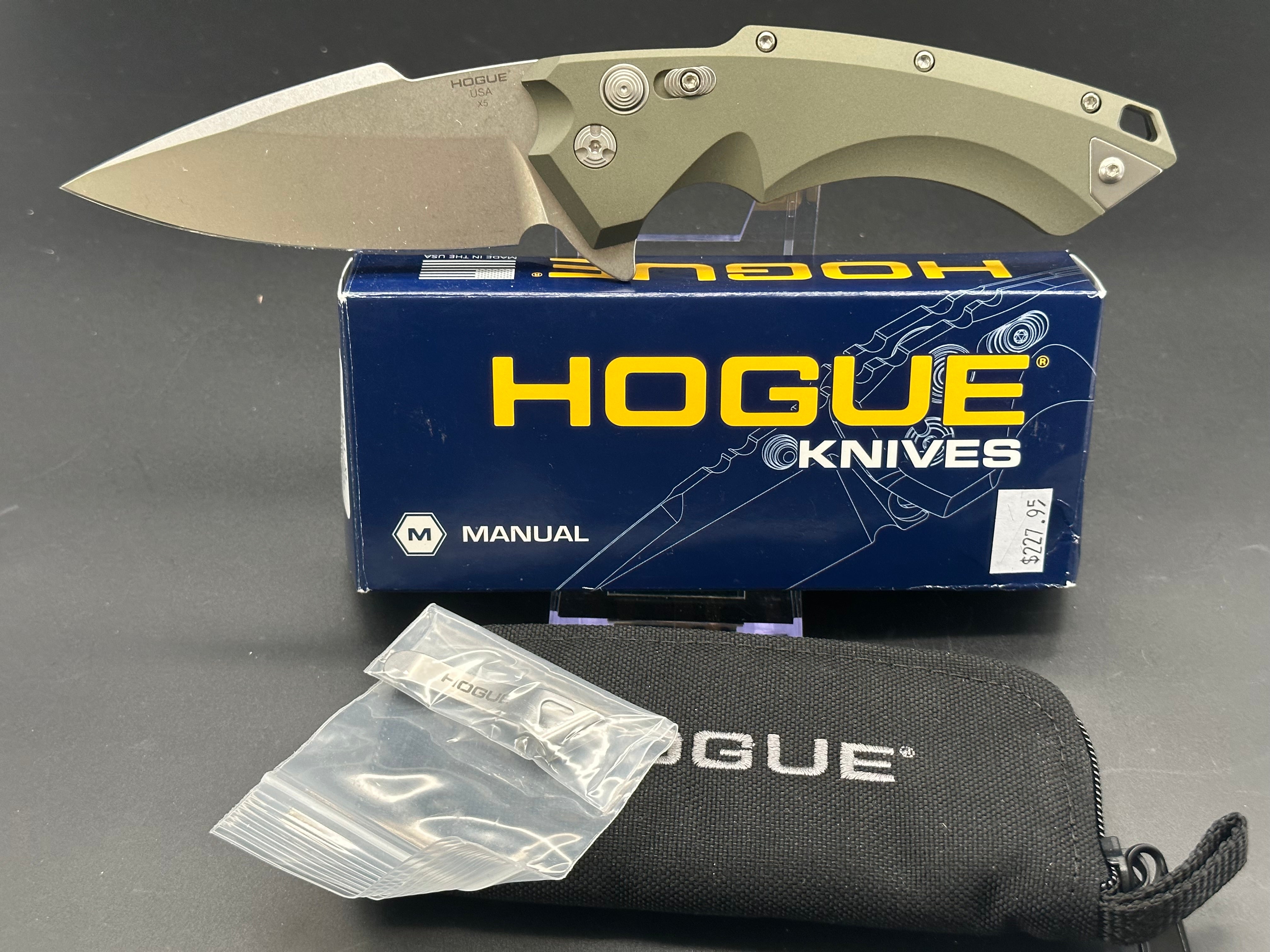 Hogue X5 Green Aluminum Grip - Ergonomic Pistol Grip for Enhanced Shooting Comfort & Control | Perfect for Target Practice, Hunting & Self-Defense
