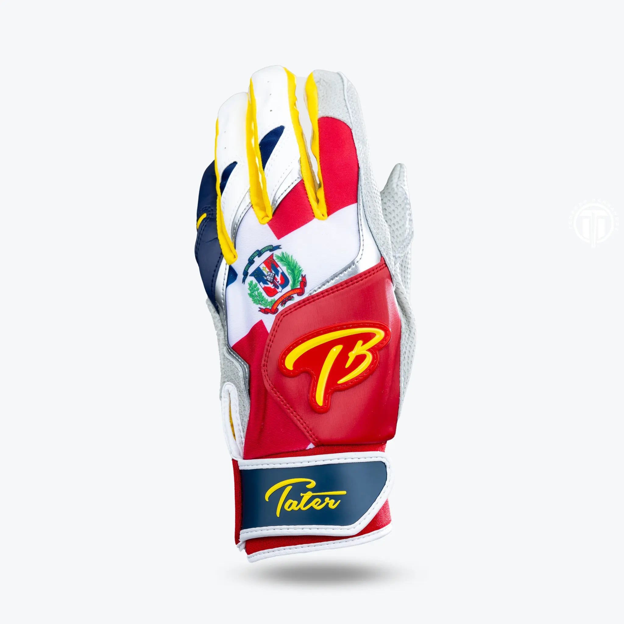 Vacano Dominican Flag Zanda Batting Gloves - Baseball Training & Game Accessories for Men & Women - Perfect for Batting Practice, Softball, and Sports Enthusiasts