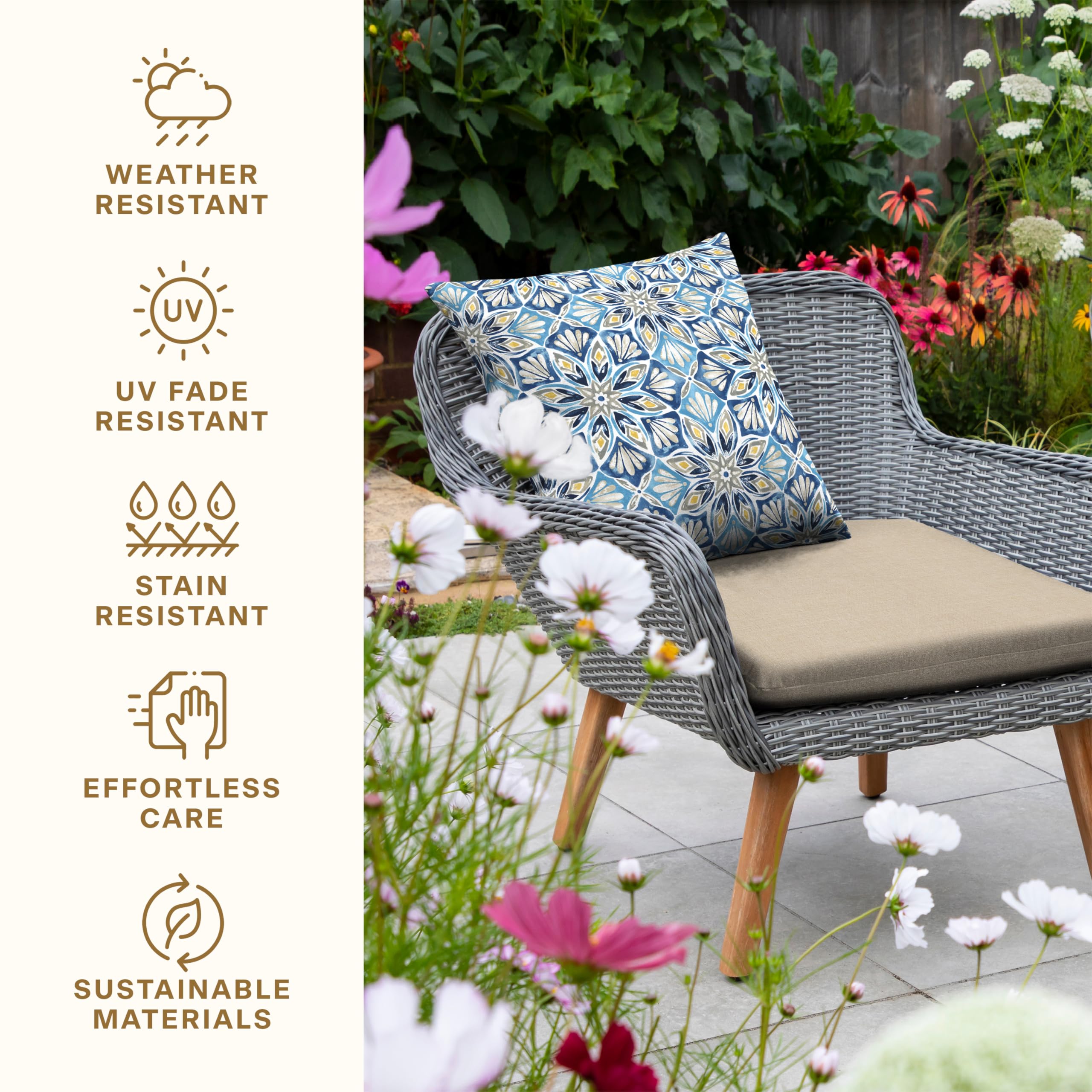 Premium Honeycomb Outdoor Universal Seat Cushion Set - 18