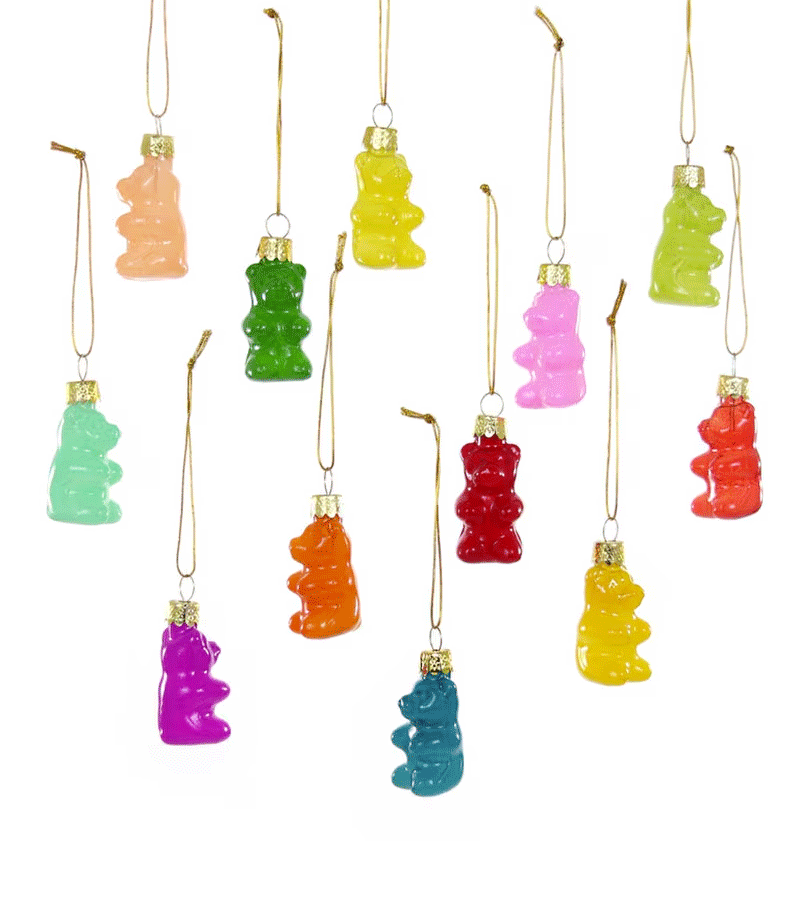 Handmade Gummy Bear Glass Christmas Ornament - Unique Holiday Tree Decoration by Cody Foster | Perfect for Xmas Gifts, Home Decor & Festive Party Decorations