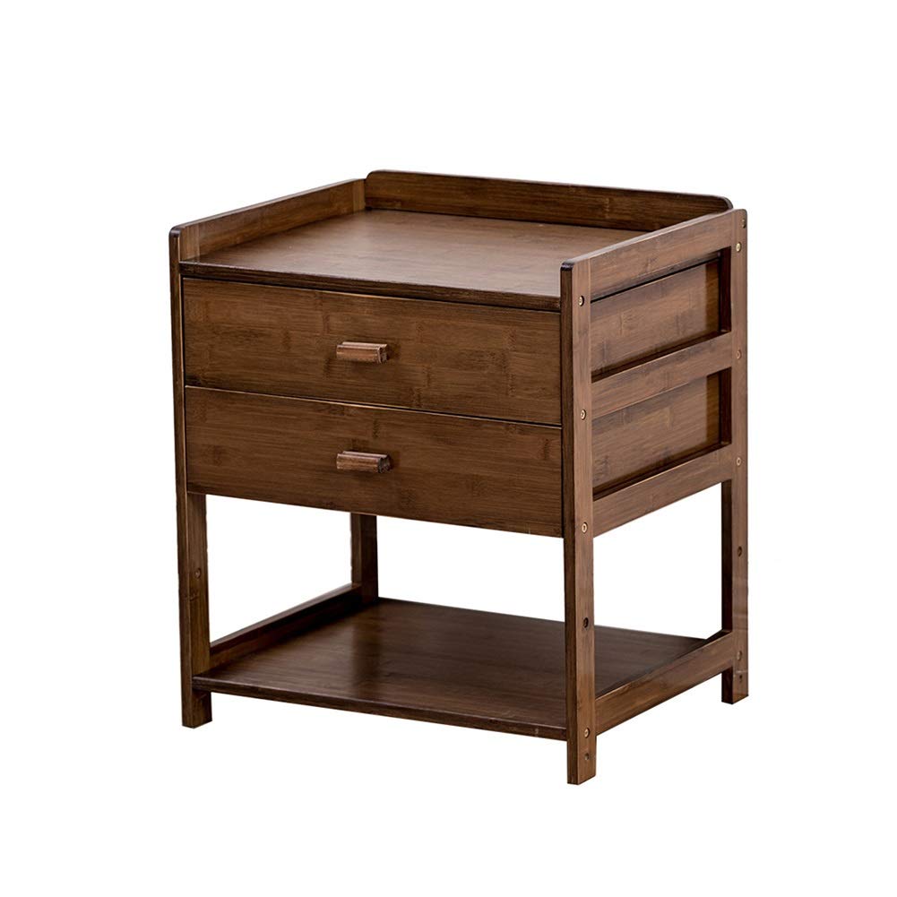 Vintage Nightstand Side Table with 2 Drawers - Small Bedside Cabinet & Sofa End Table for Bedroom, Living Room - Home Decor Storage Solution (Color: A) | Perfect for Bedside Organization, Living Room Accent & Small Space Furniture