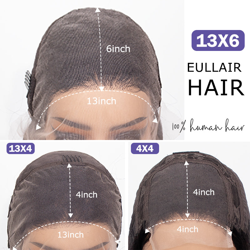 Eullair Dark Green Glueless Lace Frontal Human Hair Wig - Fashionable & Affordable Synthetic Hairpiece for Women | Perfect for Daily Wear, Cosplay, and Special Occasions