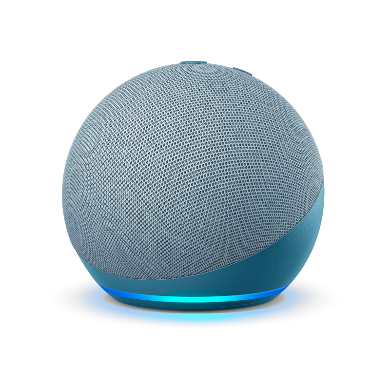 Amazon Echo Dot (4th Gen) with Alexa - Smart Speaker with Premium Sound, Smart Home Hub, Bluetooth - Blue | Perfect for Home Automation, Music Streaming & Voice Control