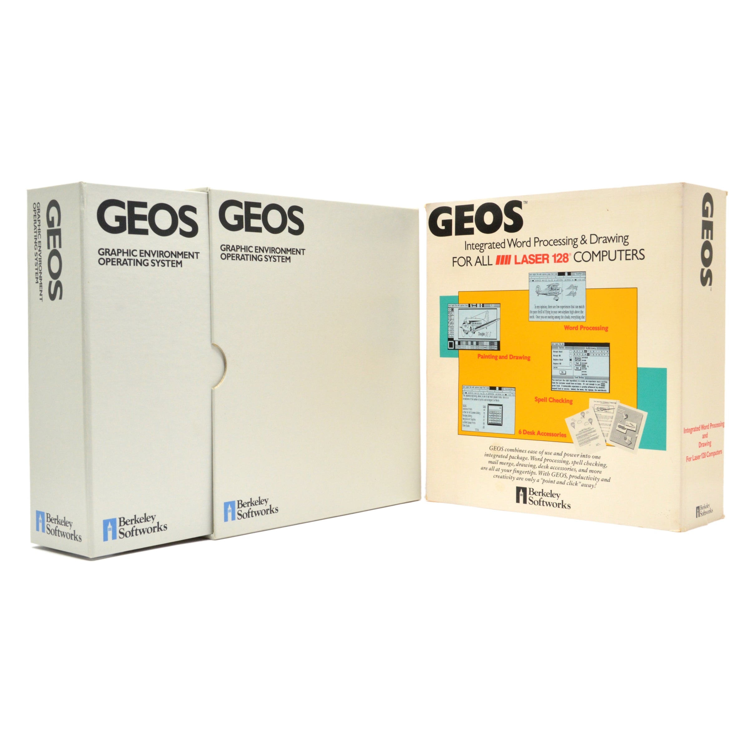 GEOS Word Processing & Drawing Software for Laser 128 Computers - Complete in Box | Perfect for Vintage Computing, Education & Retro Gaming