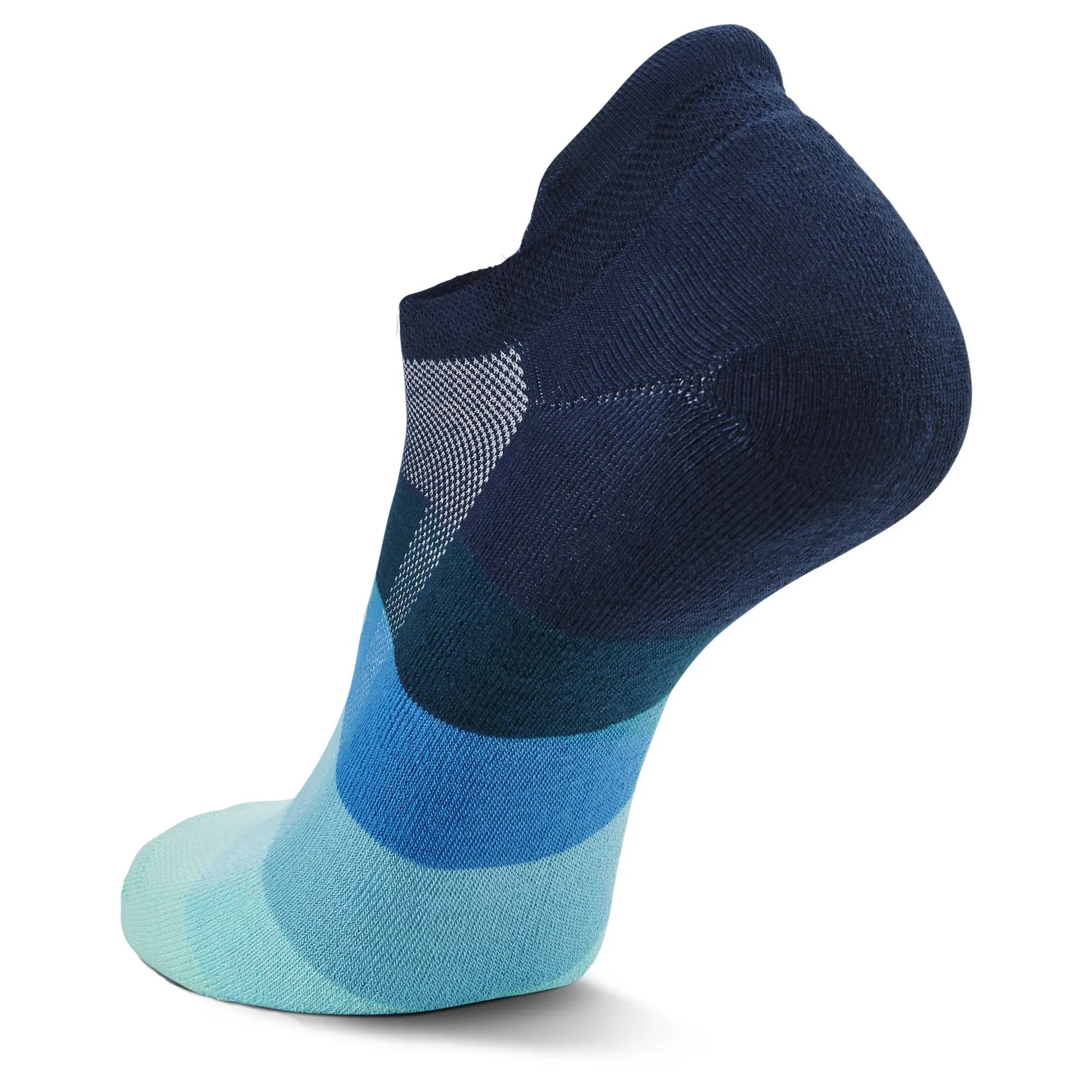 Hidden Comfort Running Socks for Men & Women - Moisture Wicking Cushioned Athletic Socks (Legion Blue/Light Aqua) - Perfect for Jogging, Gym Workouts & Marathon Training