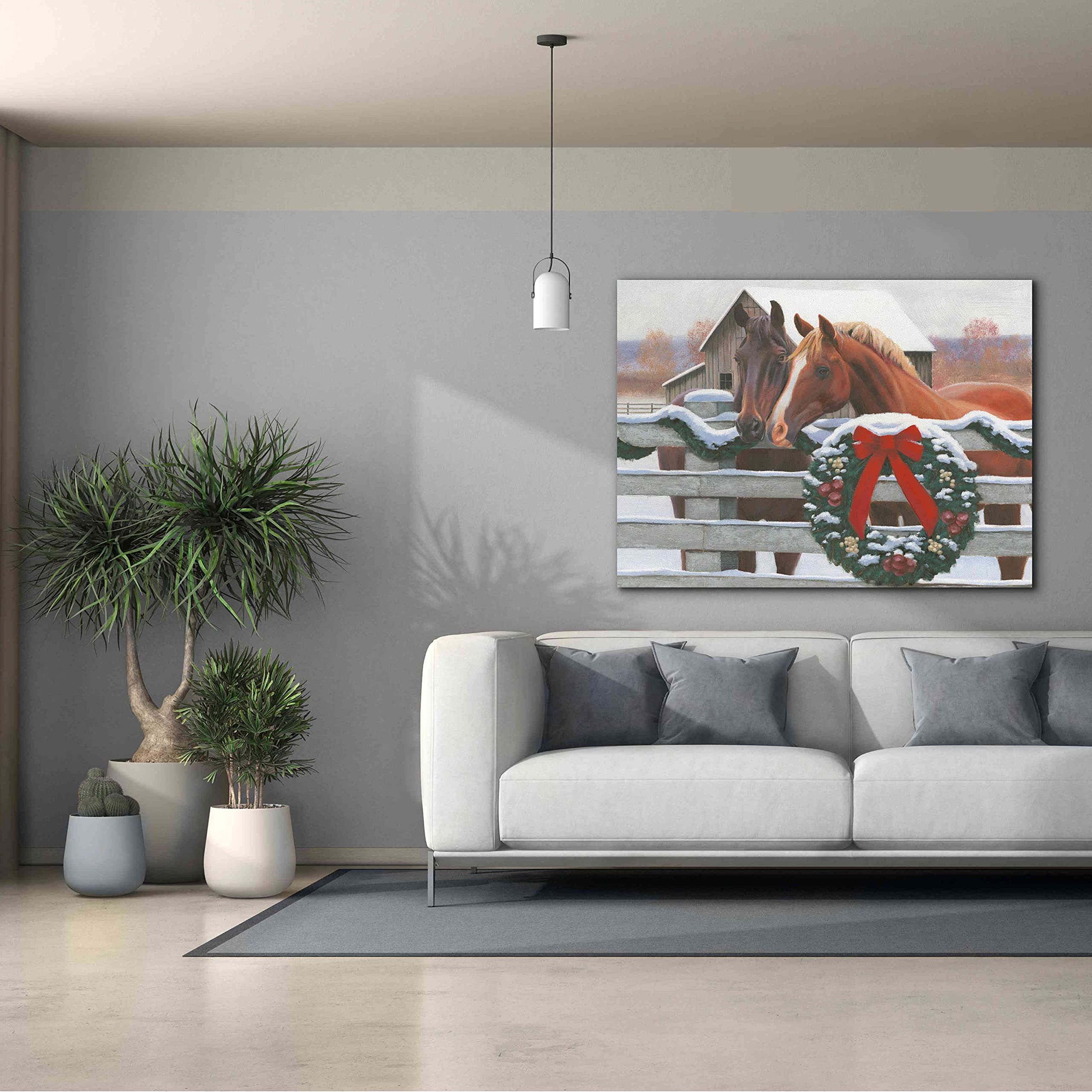 Epic Graffiti 'Christmas in the Heartland II' by James Wiens - 54x40 Inch Canvas Wall Art for Living Room, Bedroom & Office Decor - Holiday & Winter Home Décor
