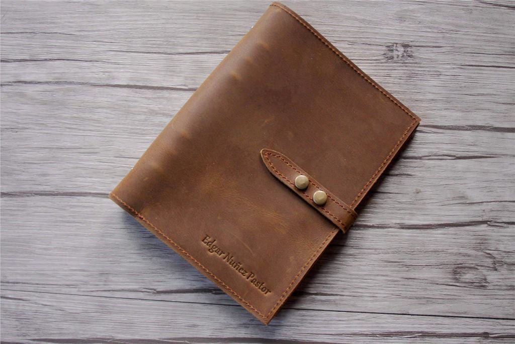 Custom Leather Bullet Journal Cover - Personalized Notebook Holder for Planners & Journals - Perfect for Daily Planning, Note Taking & Gift Giving