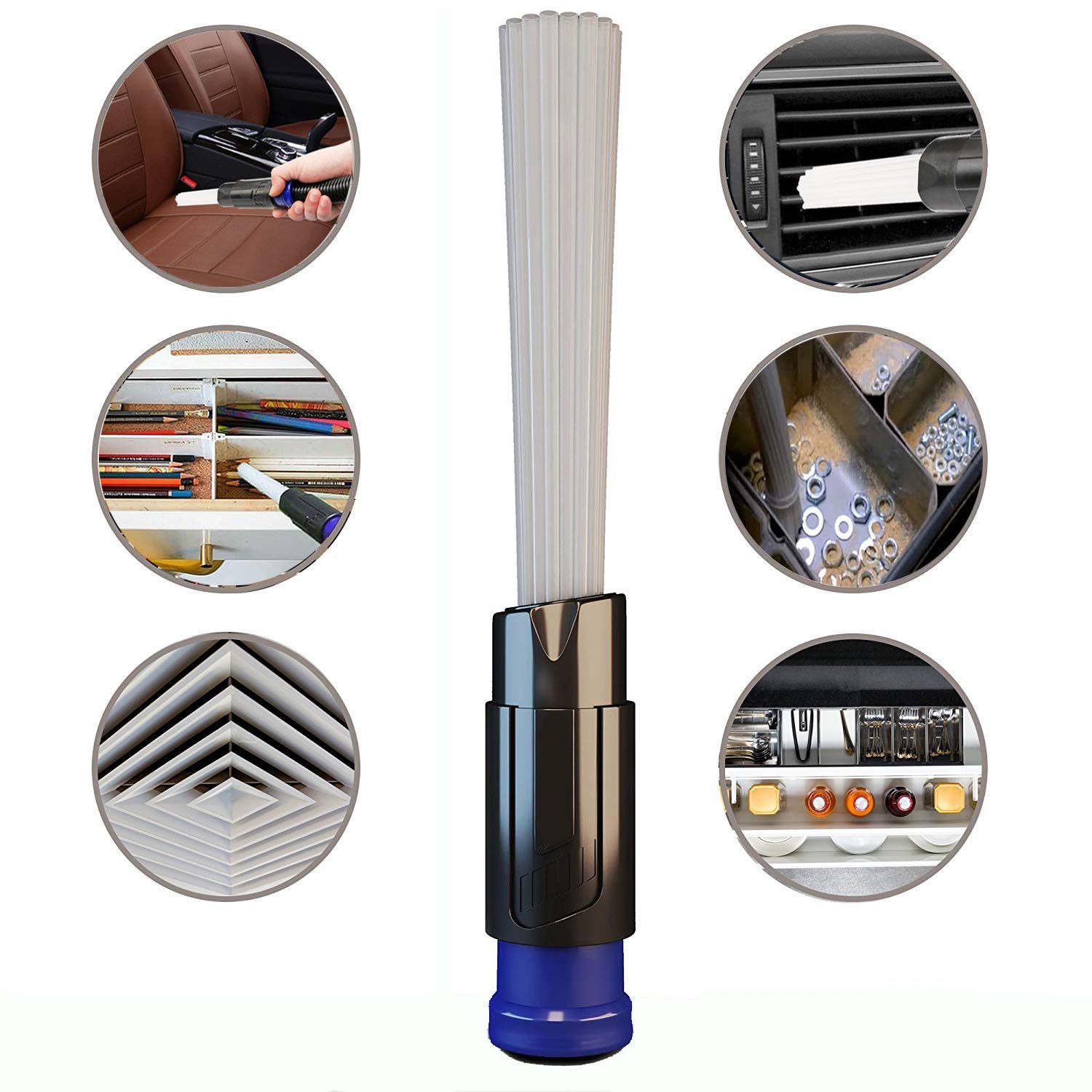 1-1/4 Inch Vacuum Attachments Brushes for Shop Vac - Universal Vacuum Cleaner Accessories Fits 1/4