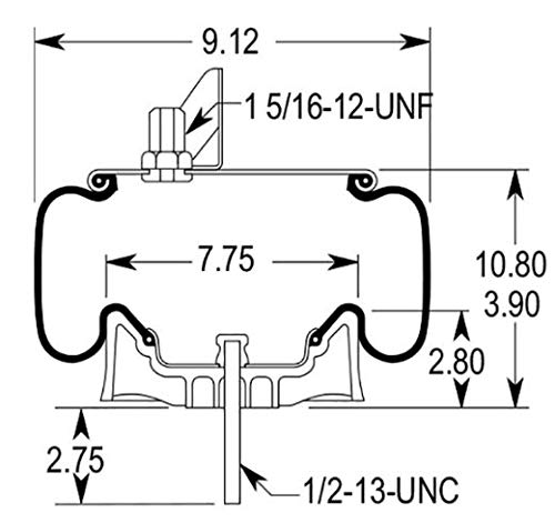 2 Pack TORQUE Air Spring Bags Replacement for Kenworth Trucks - Heavy Duty Suspension Parts (Part Number Selection Required) | Ideal for Commercial Truck Repair & Fleet Maintenance