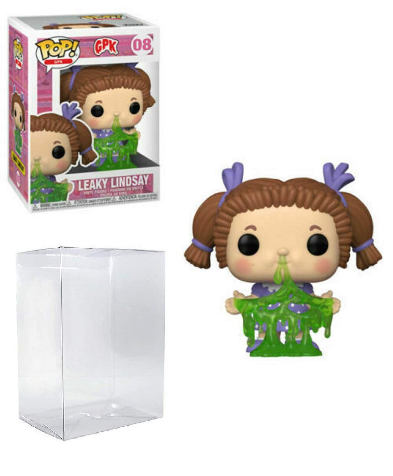 Leaky Lindsay Pop #08 Garbage Pail Kids Vinyl Figure with EcoTEK Plastic Protector - Limited Edition Collectible for Display & Protection | Perfect for Collectors, Gift Giving & Pop Culture Enthusiasts