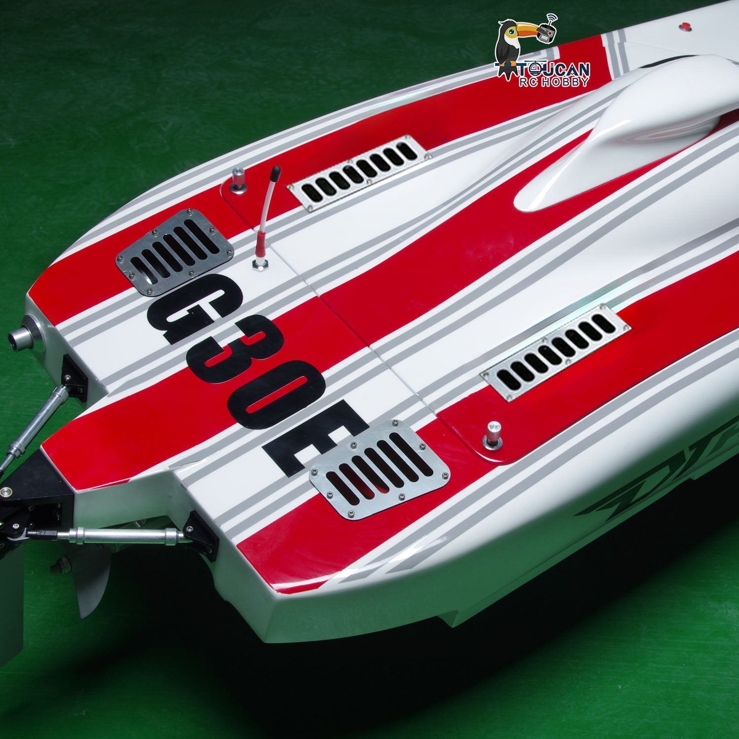 G30E 30CC Kevlar Gasoline Racing RC Boat - High Speed 65-70km/h, DIY ARTR Model with Water Cooling System, 1300x360x220mm (Radio Not Included) - Perfect for Competitive Racing, Lake Adventures & Hobby Enthusiasts