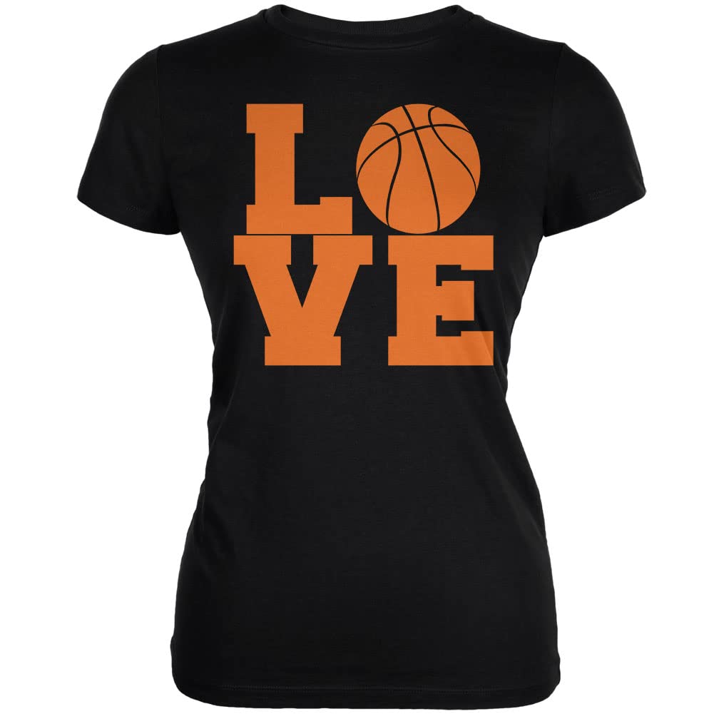 Basketball Love Black Juniors Soft T-Shirt - Comfortable Cotton Tee for Young Basketball Fans - Perfect for Games, Practice & Casual Wear