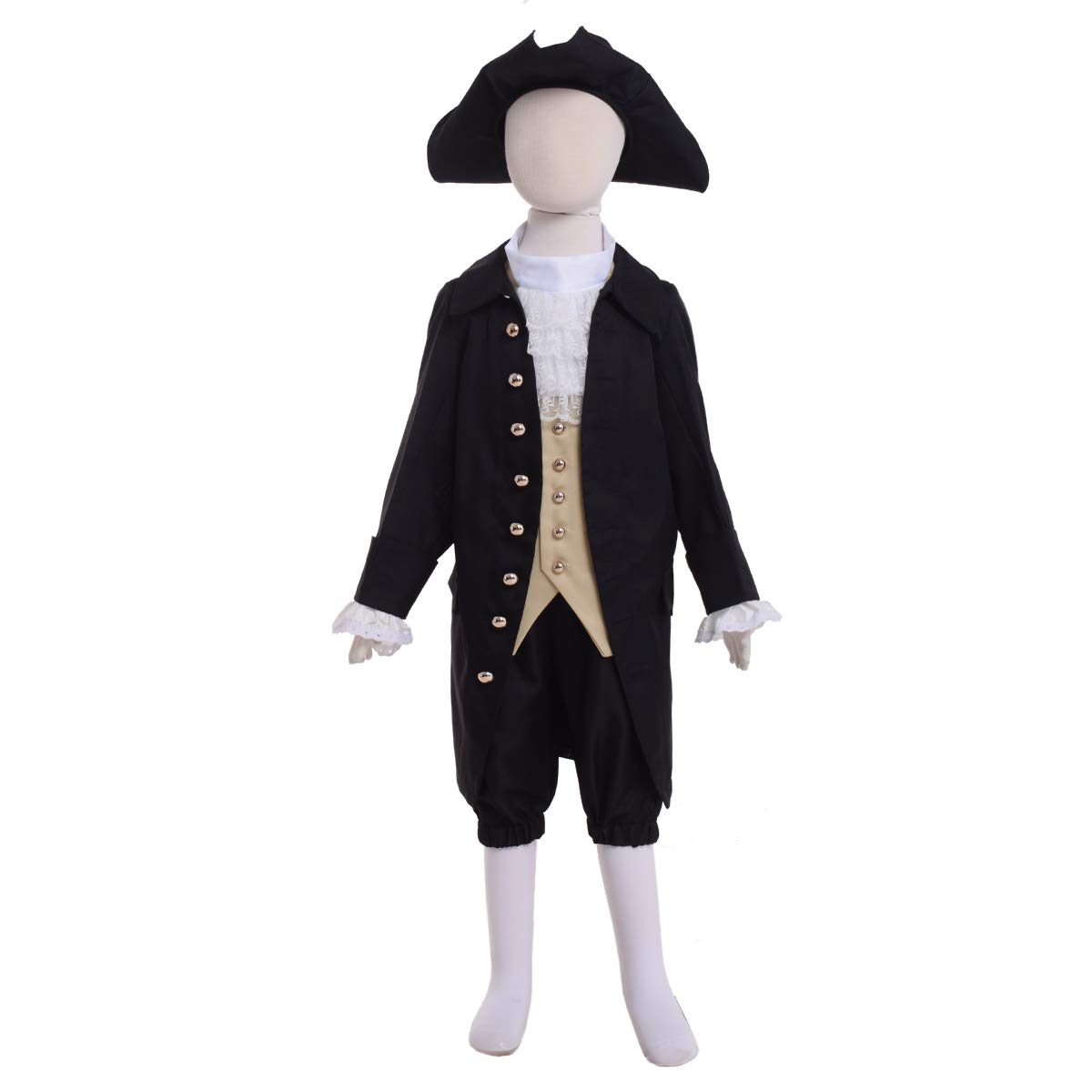 18th Century Colonial Costume for Boys - Authentic American Historical Outfit for Halloween, School Plays & Reenactments