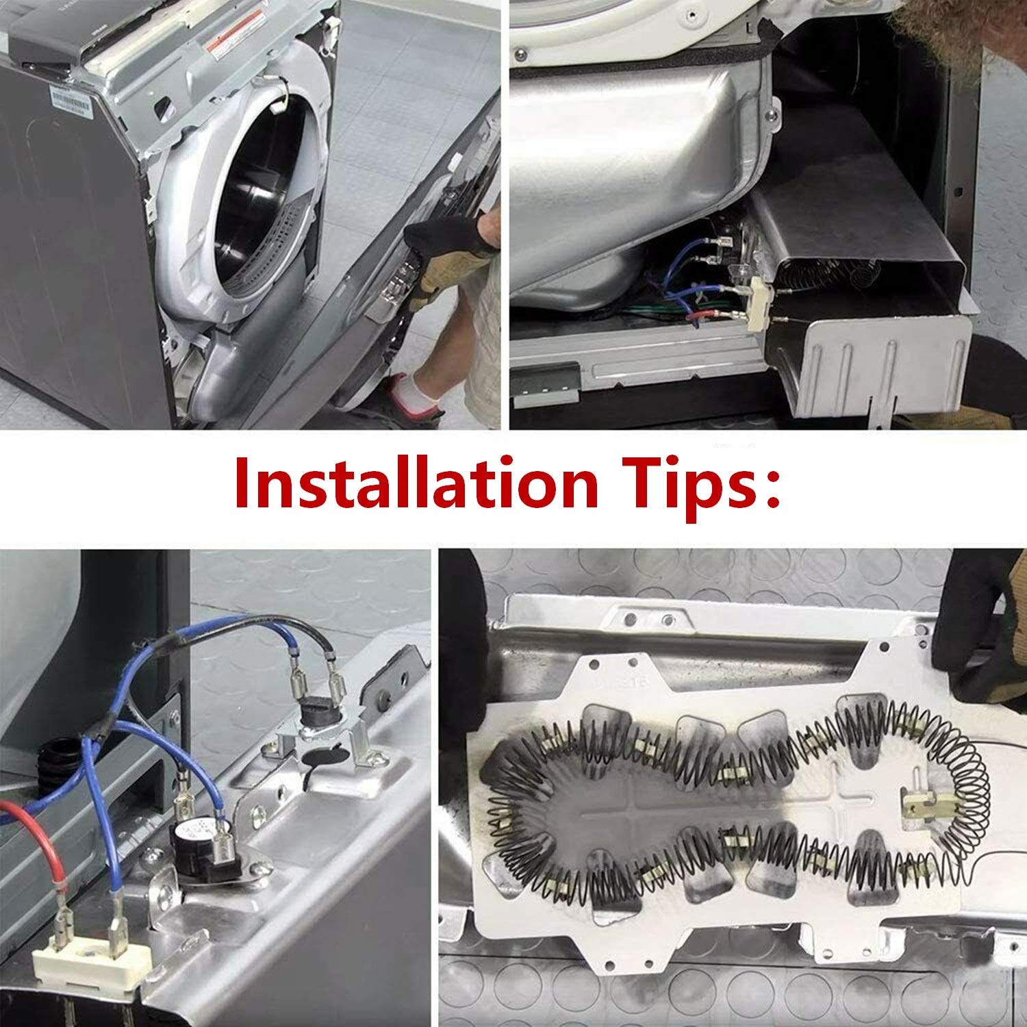 Samsung Dryer Heating Element Replacement for DV422EWHDWR/AA-0000, DV42H5400EF/A3-0000, DV50F9A8EVP/A2-0001 Models - Fix No Heat Issues & Restore Drying Performance - Perfect for Home Laundry Rooms & Apartment Complexes