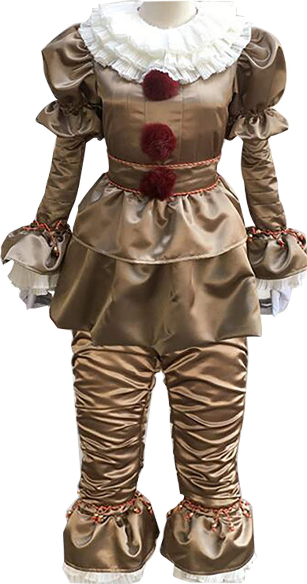 Pennywise Clown Costume for Adults - Scary Joker Suit from Stephen King's IT 2018 Movie | Halloween Cosplay, Horror Party Outfit, Anime Convention Costume